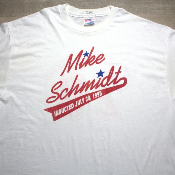 VTG Mike Schmidt #20 Hanes MLB Baseball HOF 95 Shirt Sz 2XL USA Single Stitch - Picture 1 of 8